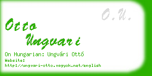 otto ungvari business card
